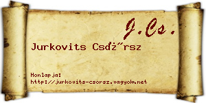 Jurkovits Csörsz névjegykártya